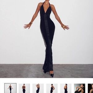 Ruched Halter Maxi Dress